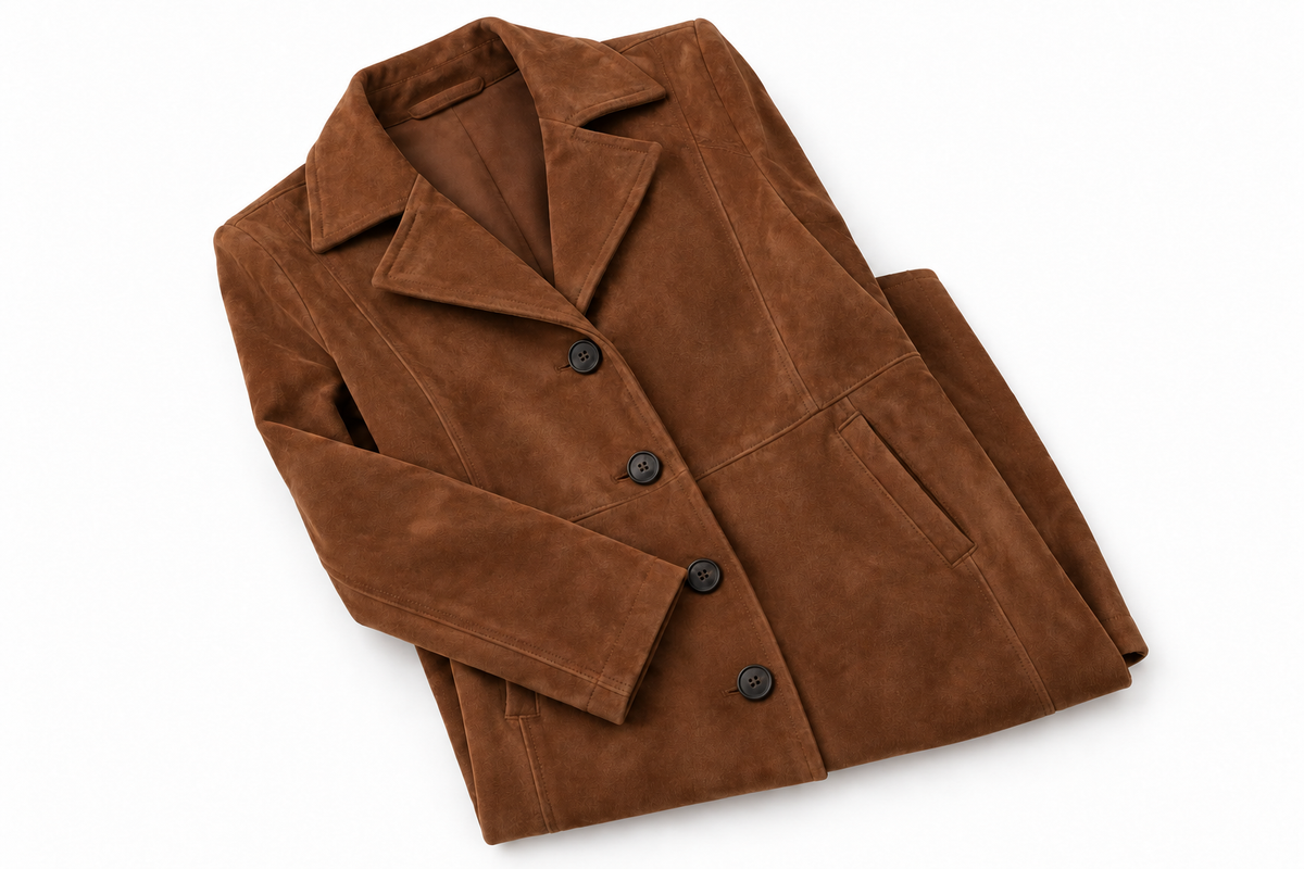 Éloïse | Manteau long effet daim vintage
